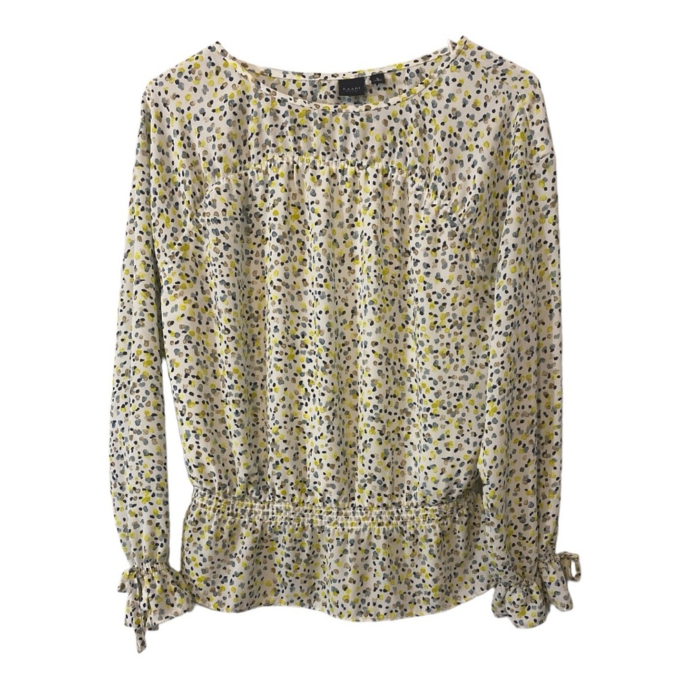 Kaari Blue Women’s Long Sleeve Multi Color Blouse Size Small